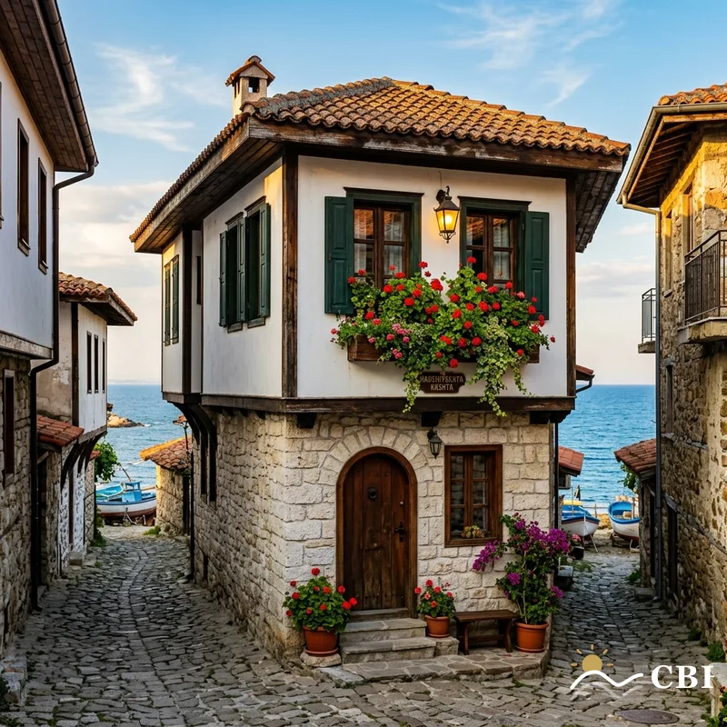 Old Town guesthouse in Sozopol with traditional wooden architecture
