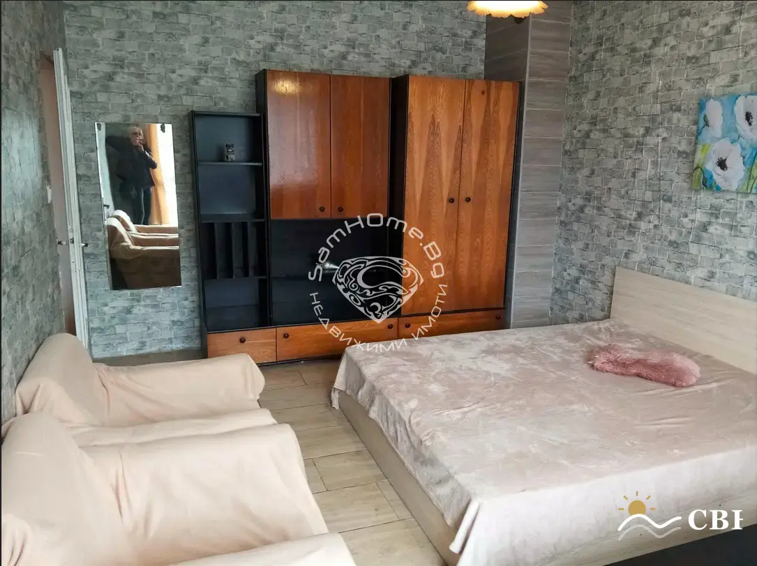 Apartment, 2-room, 48 m², in Izgrev. Photo 1 of 8. Izgrev, Black Sea, Bulgaria. Cheap Beach Holiday.