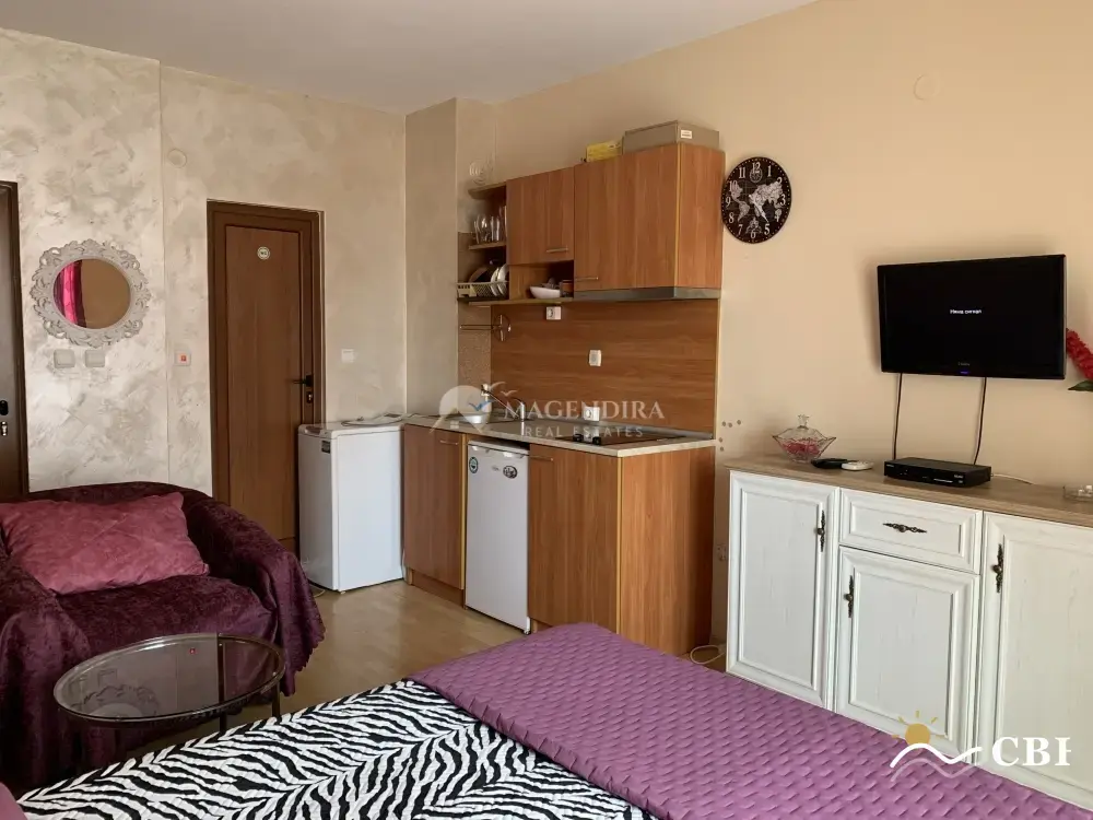 Apartment, 1-room, 33 m², in Sunny Beach. Photo 5 of 9. Sunny Beach, Black Sea, Bulgaria. Cheap Beach Holiday.
