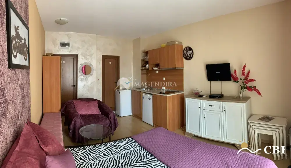 Apartment, 1-room, 33 m², in Sunny Beach. Photo 4 of 9. Sunny Beach, Black Sea, Bulgaria. Cheap Beach Holiday.